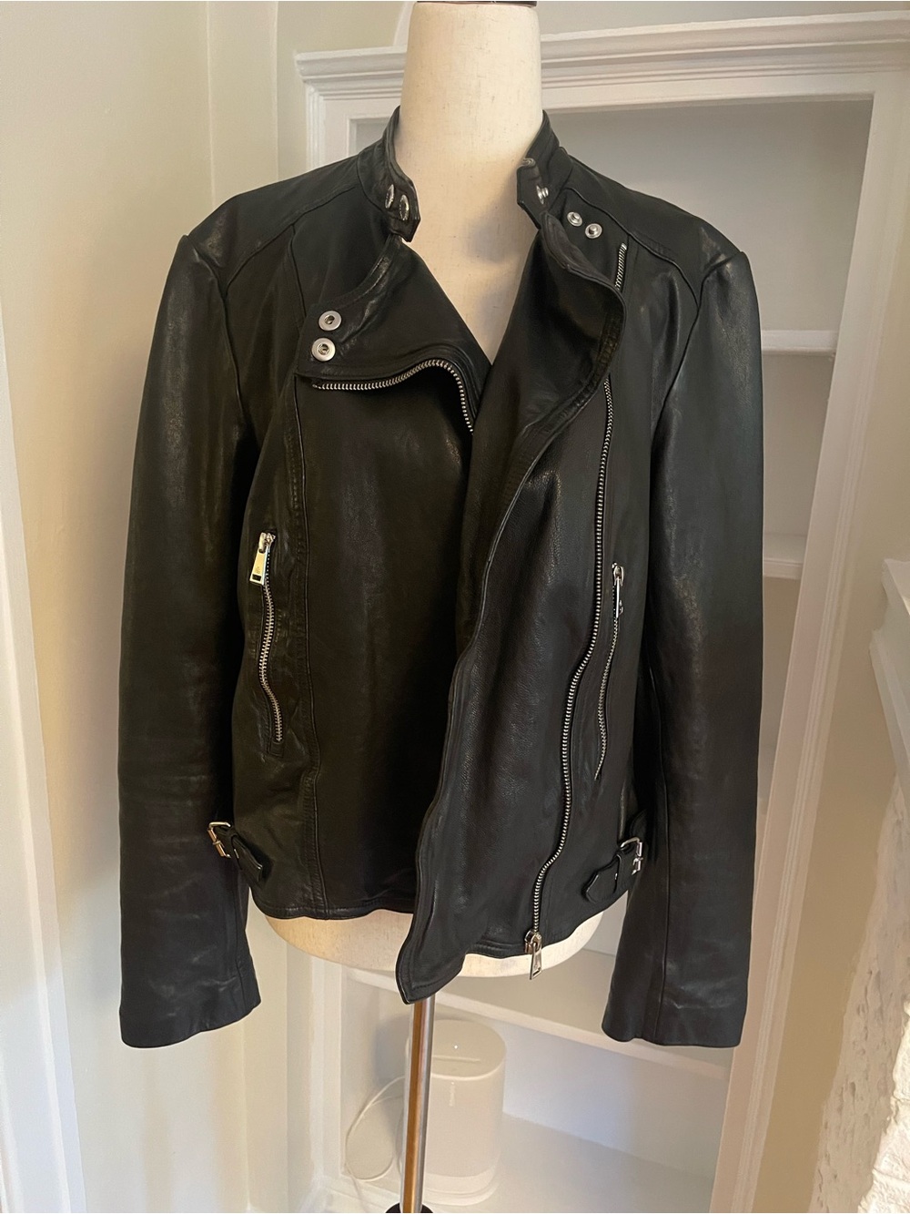Gorgeous Ralph Lauren Black Leather Bomber / Moto Jacket.  New without tags.